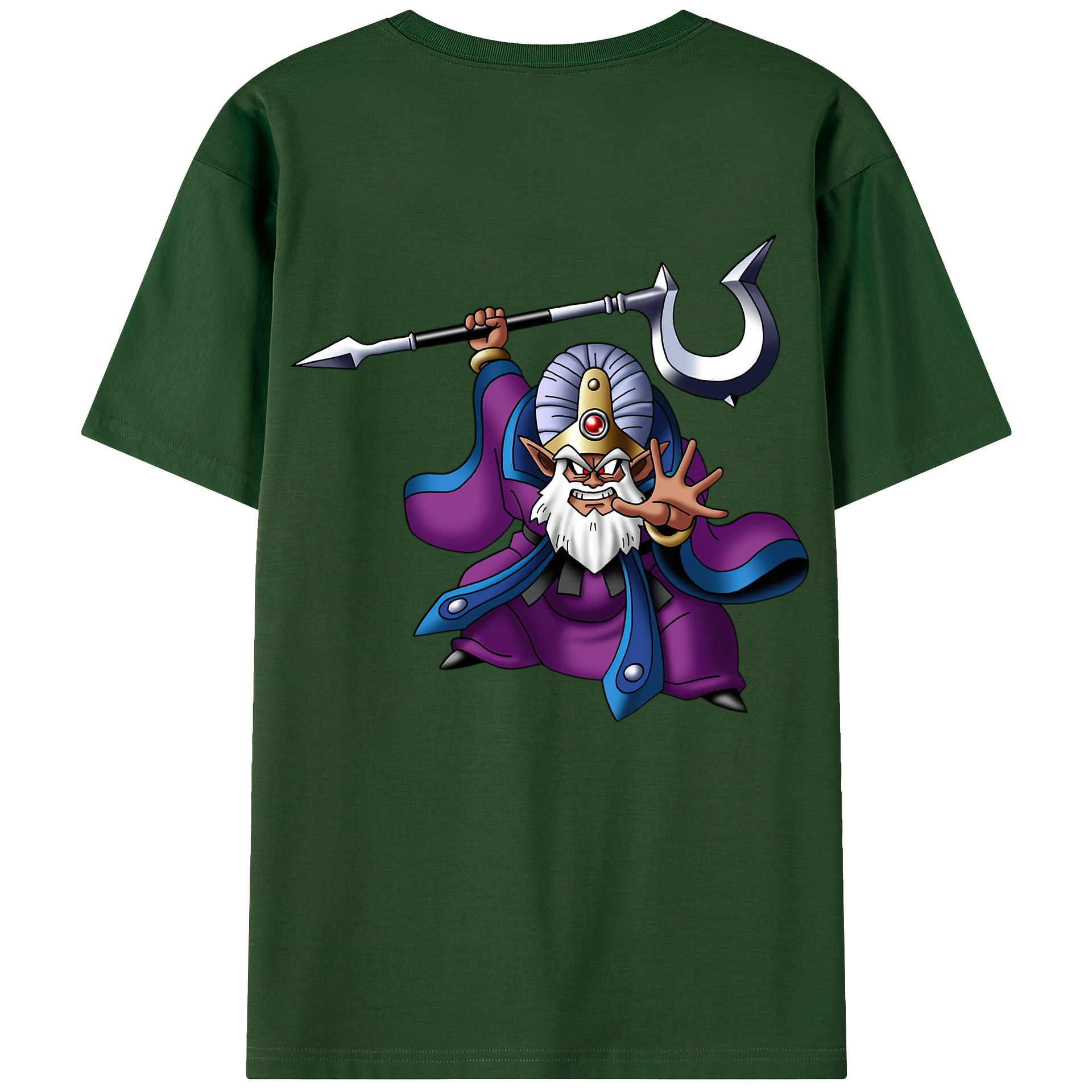 （画像用） ドラゴンクエスト Doragon Kuesuto Dragon Quest 綿100％半袖Tシャツ（背面プリント）